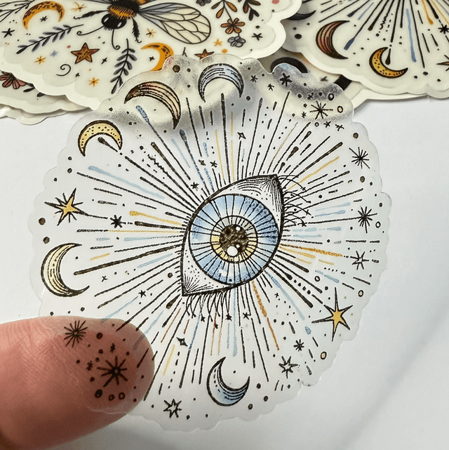6 Stickers mystiques holographiques 
